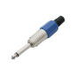 9360 - Jackkontakt 6,3 mm mono metall hq blå