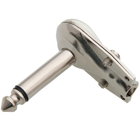1189 - Jackkontakt 6,3 mm mono metall vinklad