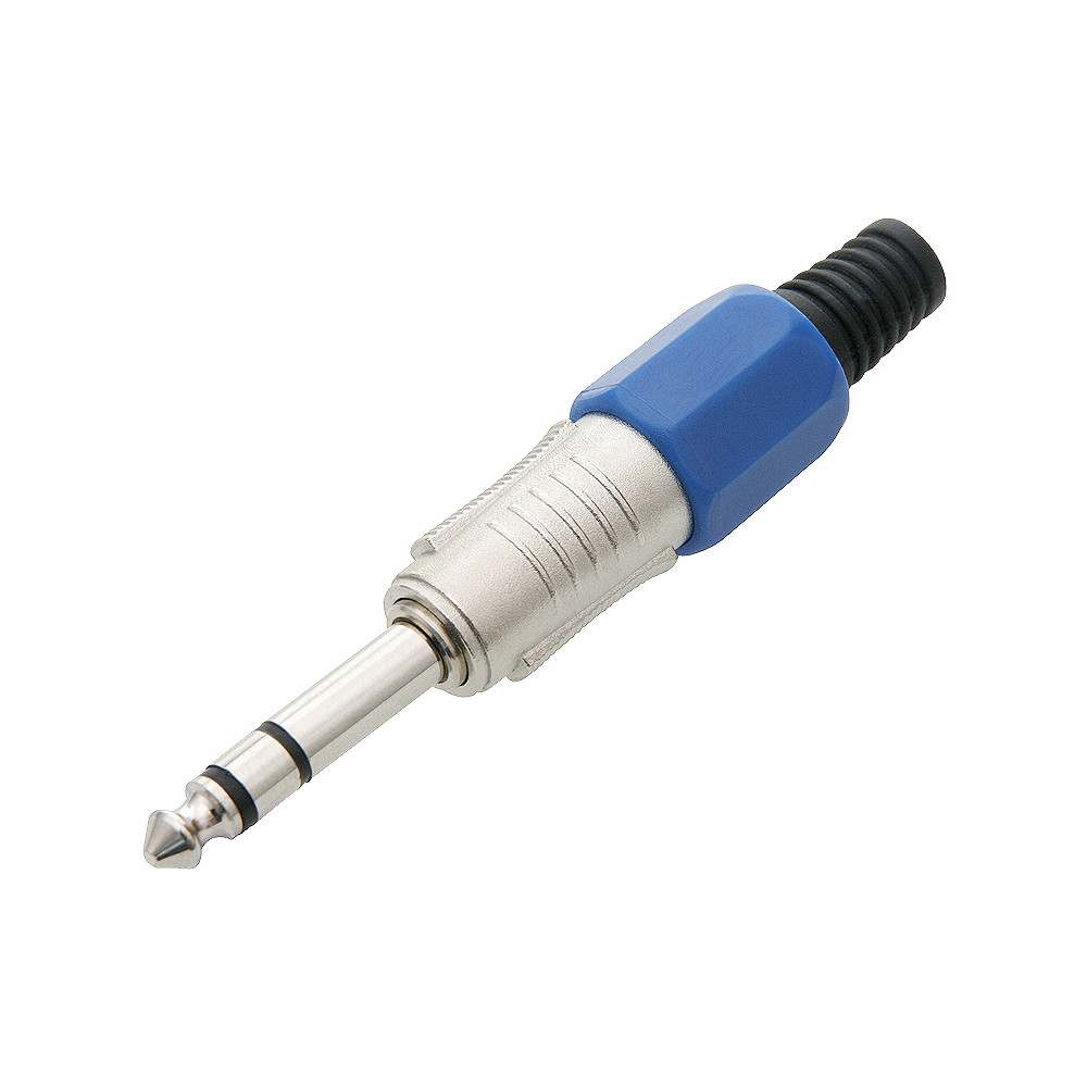 9361 - Jackkontakt 6,3 mm metall blå HQ 9361 - Jackkontakt 6,3 mm metall blå HQ