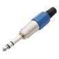 9361 - Jackkontakt 6,3 mm metall blå HQ