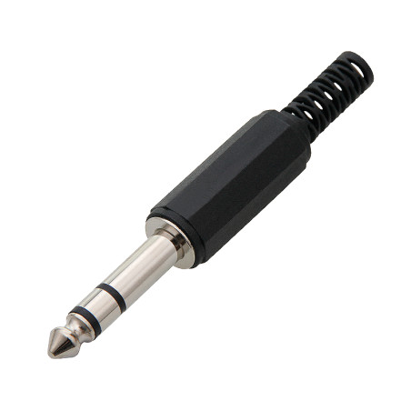 1195 - Plastisk jackkontakt 6,3 mm