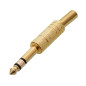 1196 - Jackkontakt 6,3 mm guldpläterad