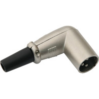1655- Wtyk mikrofonowy xlr 3p na kabel kątowy