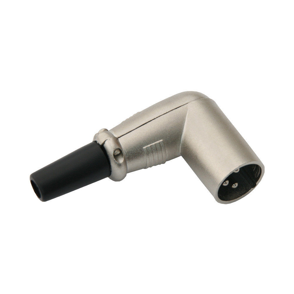 1655- Wtyk mikrofonowy xlr 3p na kabel kątowy 1655- Wtyk mikrofonowy xlr 3p na kabel kątowy