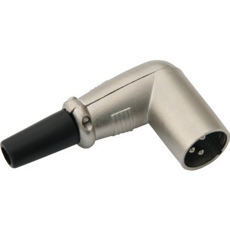 1655 - XLR 3-polig mikrofonkontakt till vinklad kabel