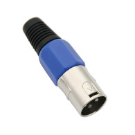 1428- Mikrofonkontakt XLR 3-polig till blå kabel