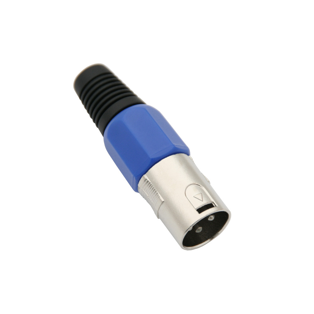 1428- Mikrofonkontakt XLR 3-polig till blå kabel 1428- Mikrofonkontakt XLR 3-polig till blå kabel