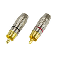 3775 - Professionell silver-förgylld RCA-hane
