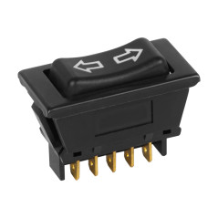 5779- Svart belyst asw-21d växelströmbrytare dpdt 5-stift