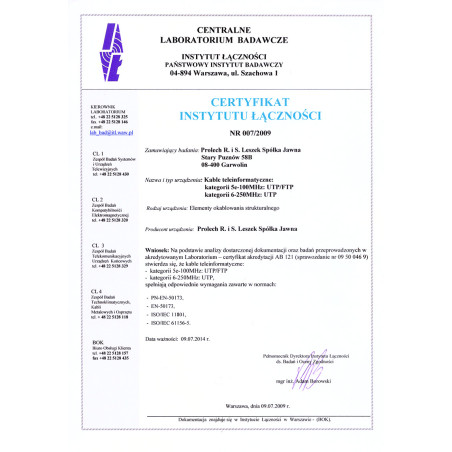 21431 - Kabel 4x2 UTP kategori 5e CU tråd 305m certifierad