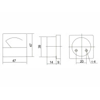 51-715- Analog amperemeter 15A kvadrat polsk