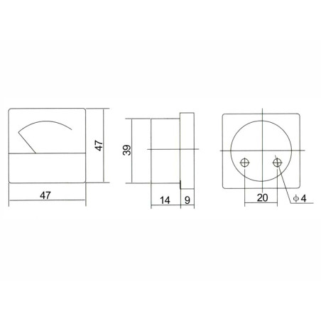 51-730- Analog amperemeter 30A kvadrat polsk