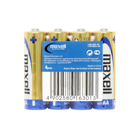 88932 - Alkaliskt batteri aa 1.5 lr6 maxell 4-pack | HandlaSmidigt.se