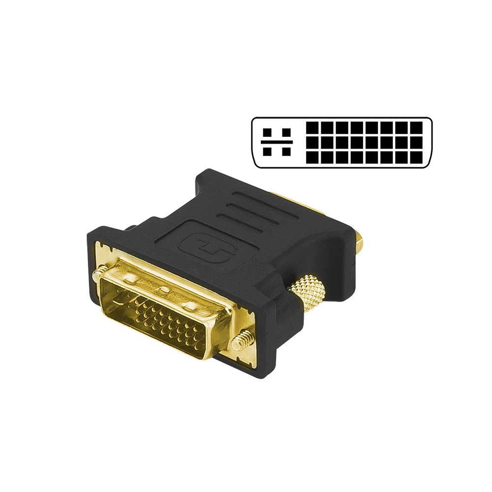 92-103- Konverter DVI-hane till VGA-hona 15-pin. 92-103- Konverter DVI-hane till VGA-hona 15-pin.