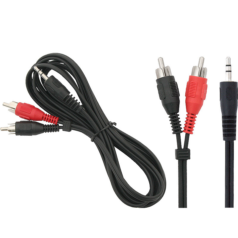4336 - Anslutning hane 3,5 mm - 2x RCA-hane 1,8 m