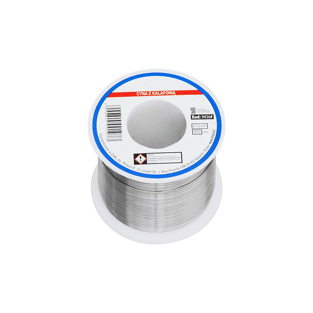 9436- Cyna 1,00/250g sn60pb40
9436- Tinn 1,00/250g sn60pb40 9436- Cyna 1,00/250g sn60pb40
9436- Tinn 1,00/250g sn60pb40