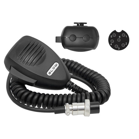 24-118- Mikrofon till cb 6-stift + omkopplare 6-stift