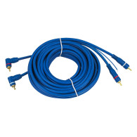 8676 - Anslutning 2xrca 6mm 5m guld vinklad + kontrollenhet