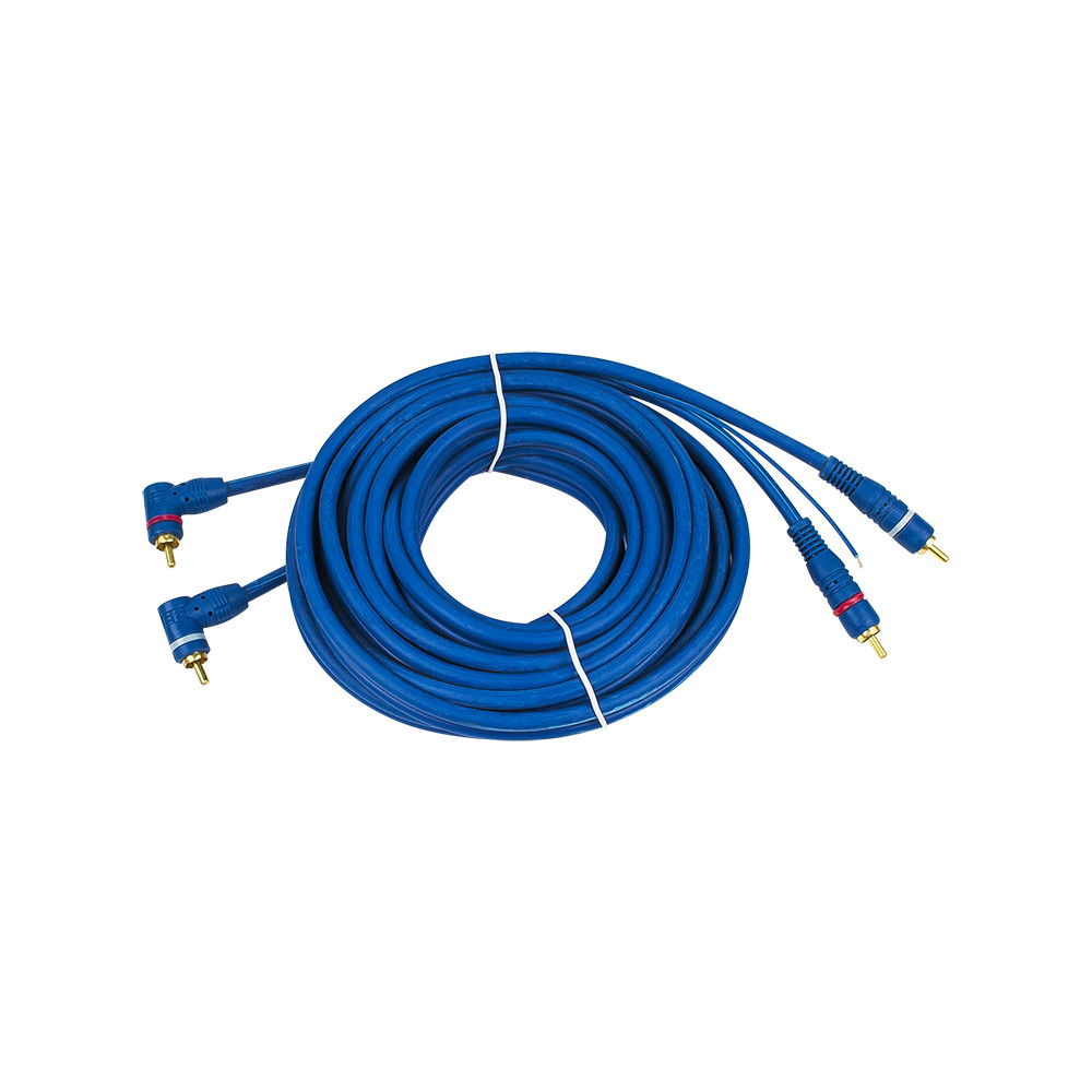 8676 - Anslutning 2xrca 6mm 5m guld vinklad + kontrollenhet 8676 - Anslutning 2xrca 6mm 5m guld vinklad + kontrollenhet