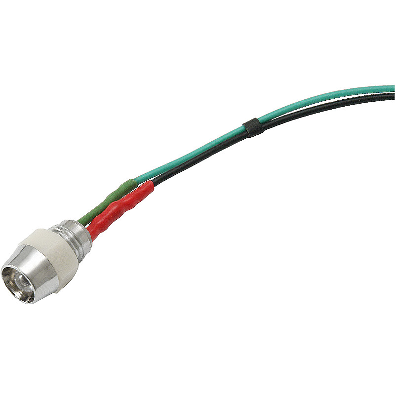 1628 - 5 mm LED-diod (röd 12V) indikatorlampa med kabel