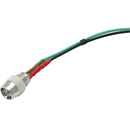 1628 - 5 mm LED-diod (röd 12V) indikatorlampa med kabel