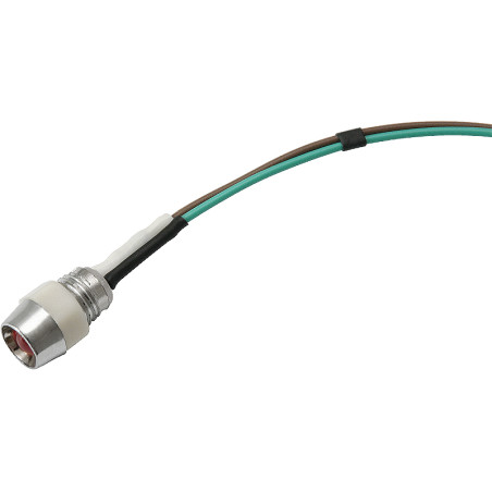 1629 - 5 mm LED-diod (röd blinkande 12 V) indikatorlampa med kabel