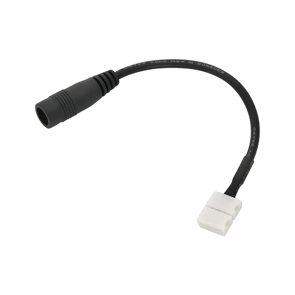 5718 - Anslutningskontakt för LED-band, 8 mm anslutningskabel, DC-uttag 2,1/5,5 5718 - Anslutningskontakt för LED-band, 8 mm anslutningskabel, DC-uttag 2,1/5,5