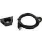 2083 - Bilkopplingsmonterad USB-anslutning hane-hona med fot 2m