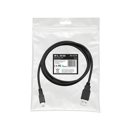 66-027- USB A - mini B anslutning 1m