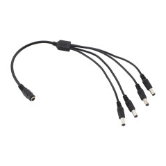 5584 - Anslutningskontakt för LED-band DC-uttag 2,1/5,5 - 4 svarta kontakter