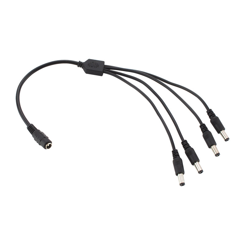 5584 - Anslutningskontakt för LED-band DC-uttag 2,1/5,5 - 4 svarta kontakter