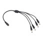 5584 - Anslutningskontakt för LED-band DC-uttag 2,1/5,5 - 4 svarta kontakter