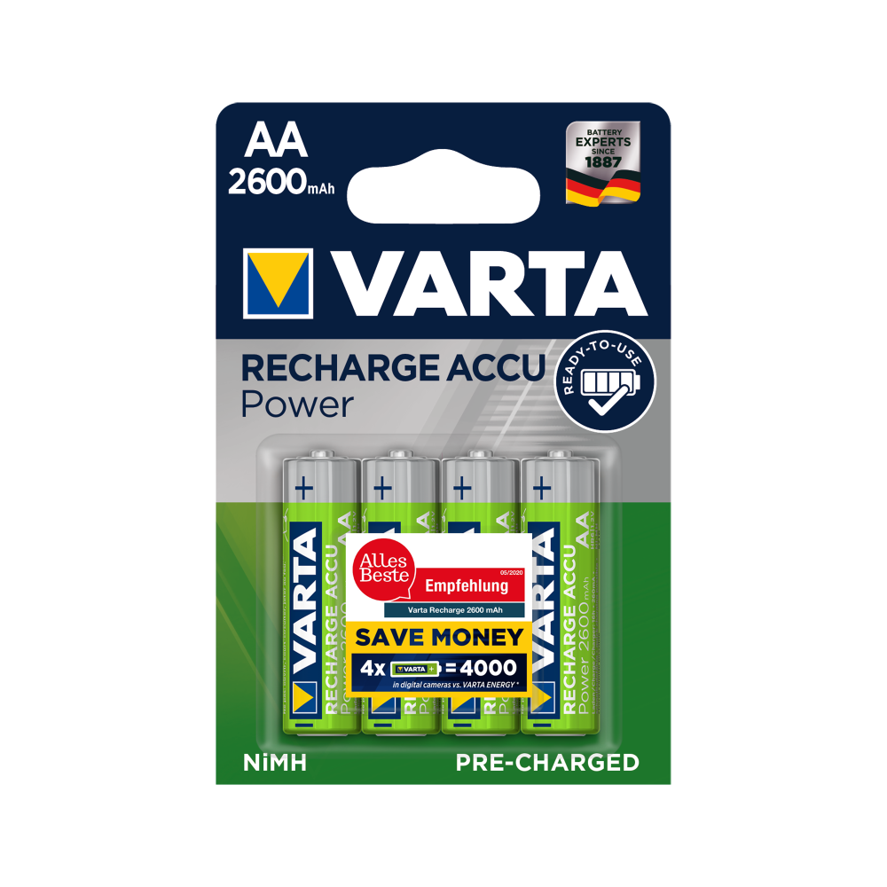 Akumulator VARTA AA 2600mAh 4szt./bl. Akumulator VARTA AA 2600mAh 4szt./bl.