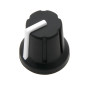 8690 - Potentiometerknopp för axel n-1, 6 mm vit 16 mm