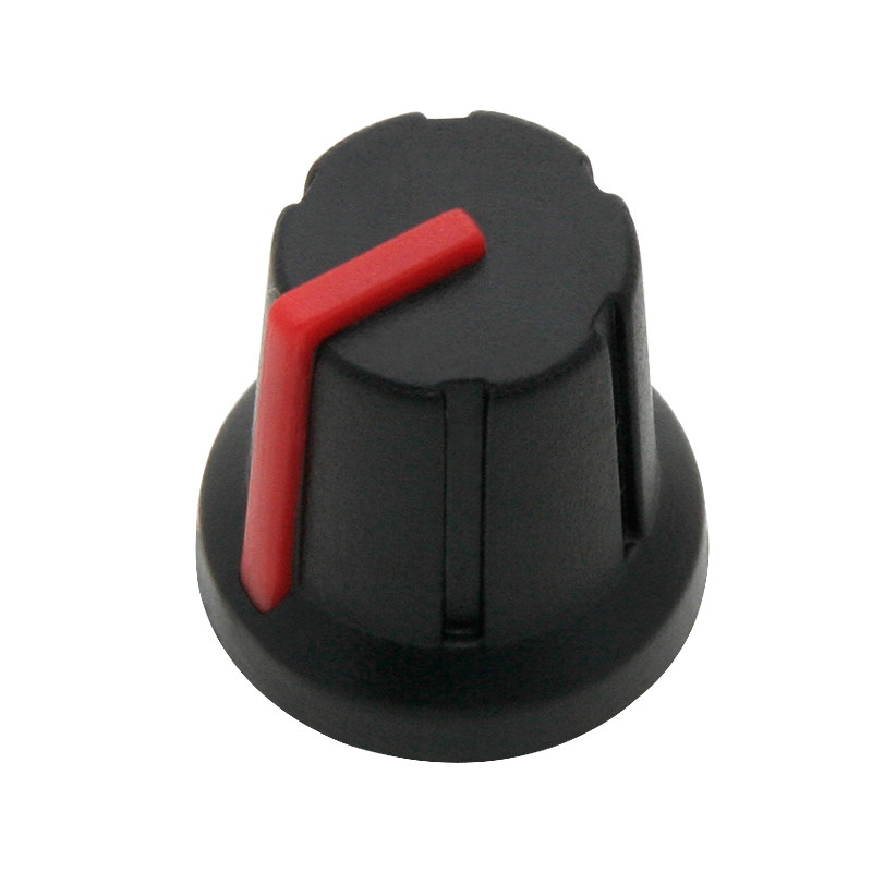 8907 - Potentiometer knob N-1 axis 6mm red 16mm