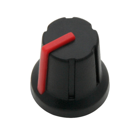 8907 - Potentiometer knob N-1 axis 6mm red 16mm