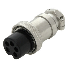 20-096- Mikrofonkontakt 5-stifts hane till kabel