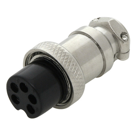 20-096- Mikrofonkontakt 5-stifts hane till kabel