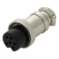 20-095- Mikrofonkontakt 6-stifts hane till kabel