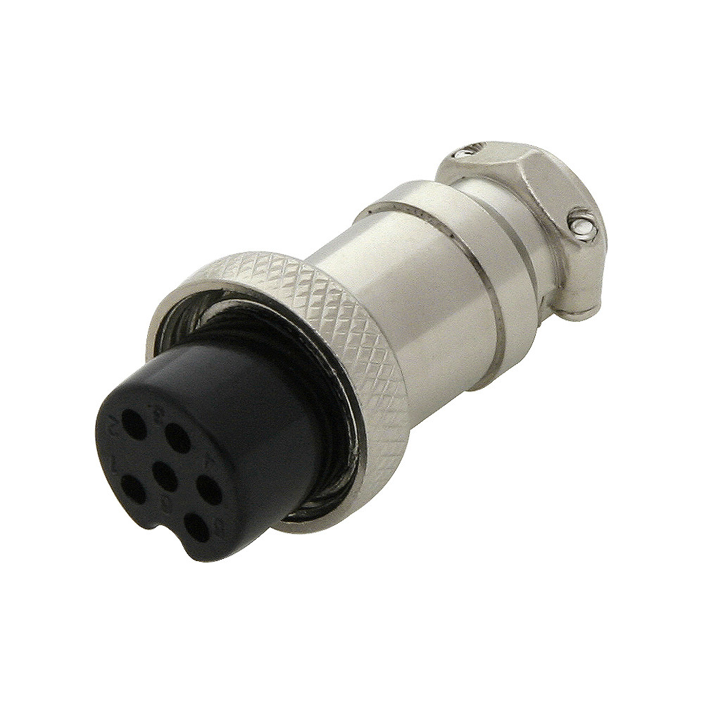 20-095- Mikrofonkontakt 6-stifts hane till kabel 20-095- Mikrofonkontakt 6-stifts hane till kabel
