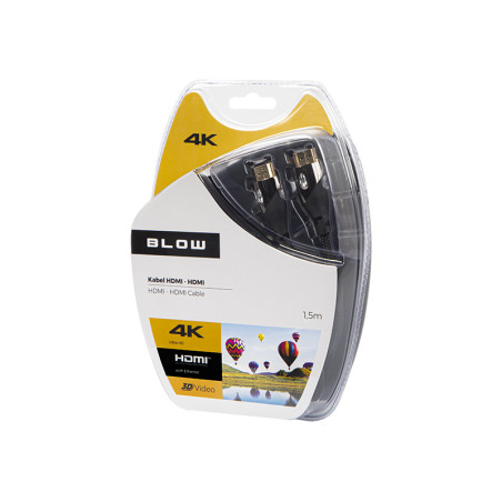 92-640- HDMI-HDMI premium anslutning 1,5m svart 4k 2.0