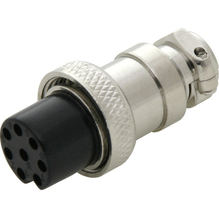 24-764- Mikrofonkontakt 8-stifts hane till kabel