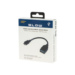75-837- Adapter USB-kontakt USB-hane Micro USB OTG-kabel blister