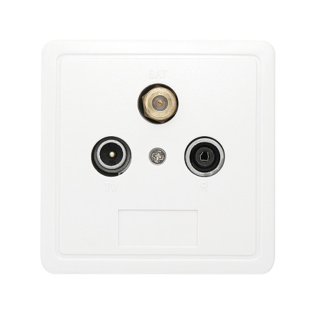 77-141- SSD2-00 RTV/Sat-uttag med slutkontakt och hölje