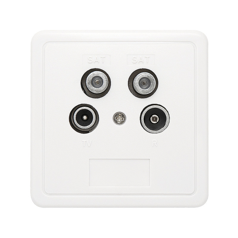 77-142- SSD4-00 RTV/2XSAT-uttag slutpunkt + hölje