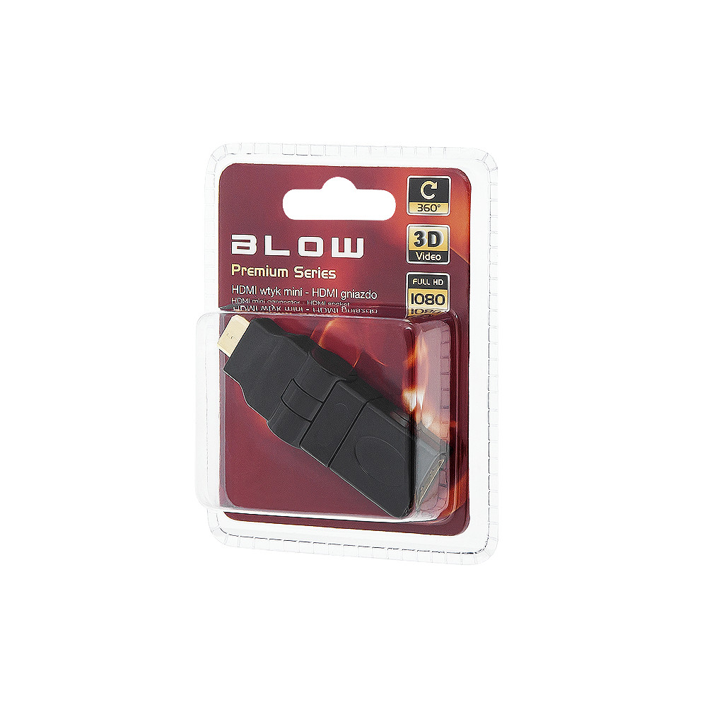 92-114- Przejscie hdmi wtyk mini- hdmi gniazdo kątowe skręcane 92-114- Przejscie hdmi wtyk mini- hdmi gniazdo kątowe skręcane