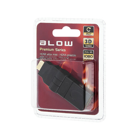 92-114- HDMI-adapterkontakt mini-HDMI-kontakt vinklad vridbar