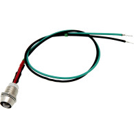 1423- Dioda led 5mm (zielona 12v) kontrolka z przewodem