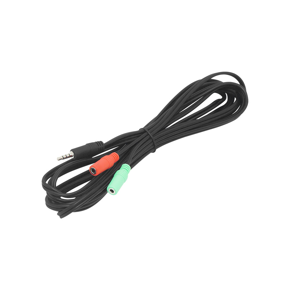 3419 - Splitter jack: kontakt 3,5 mm 4-polig - 2xgn. 3,5