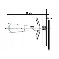 21-037- DVB-T-antenn ATD27S VHF/UHF MUX8 riktad passiv